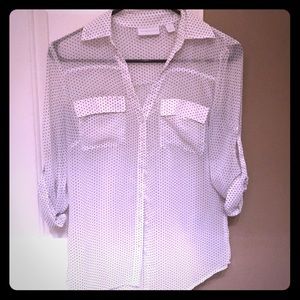 New York & Co polka dot top